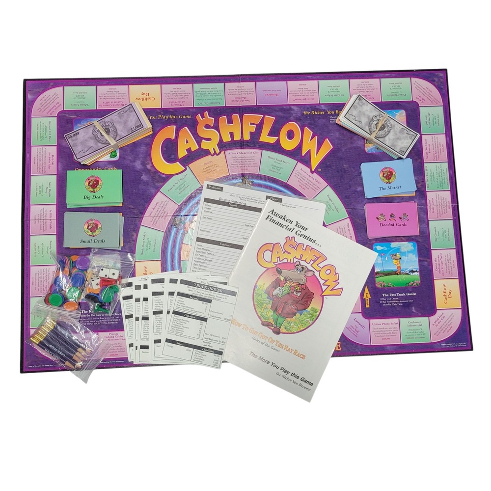 Cashflow‎ Board Game How To Get Out Of The Rat Race Robert Kiyosaki Vintage 1996
